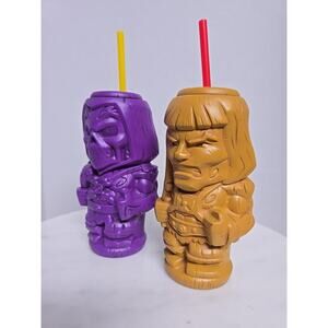 Geeki Tikis Masters Of The Universe Plastic Tumbler Set of 2 He-Man & Skeletor